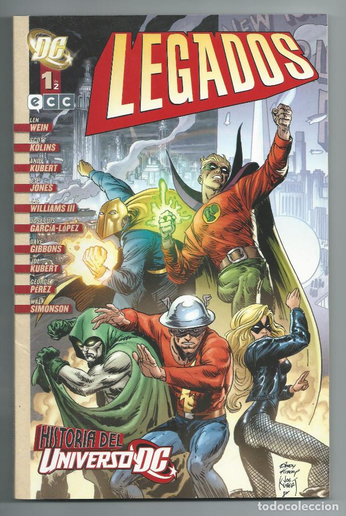 C&oacute;mics: LEGADOS : HISTORIA DEL UNIVERSO DC. COMPLETA , DOS TOMOS . NUEVOS. (ECC, 2012) - Foto 1