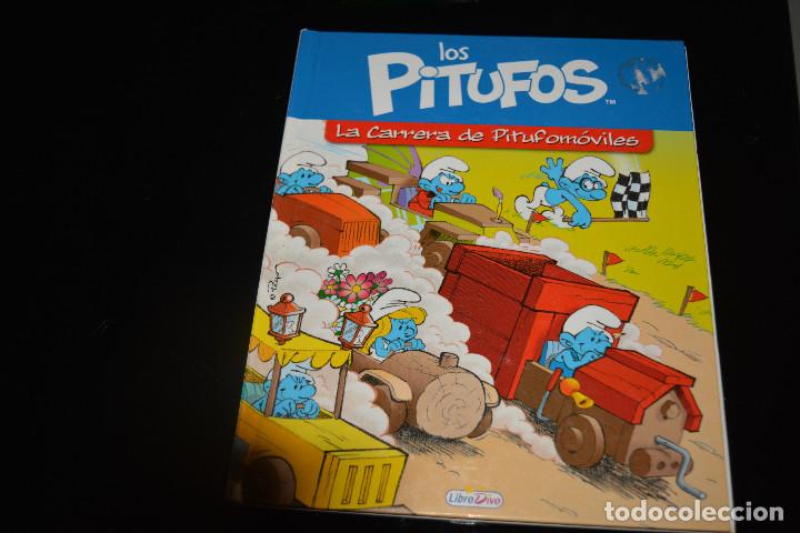 C&oacute;mics: LIBRO INFANTIL EDITORIAL LIBRODIVO LOS PITUFOS.LA CARRERA DE PITUFOM&Oacute;VILES - Foto 1