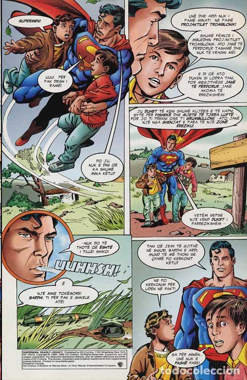C&oacute;mics: 1996 Superman Legado mortal -UNICEF, En Albanes - Foto 2