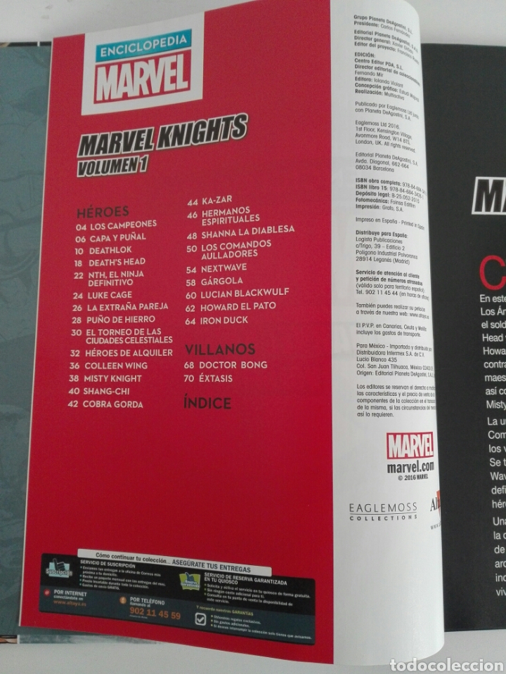 C&oacute;mics: MARVEL KNIGHTS-2 TOMOS- ENCICLOPEDIA MARVEL --MARVEL-ALTAYA - Foto 2