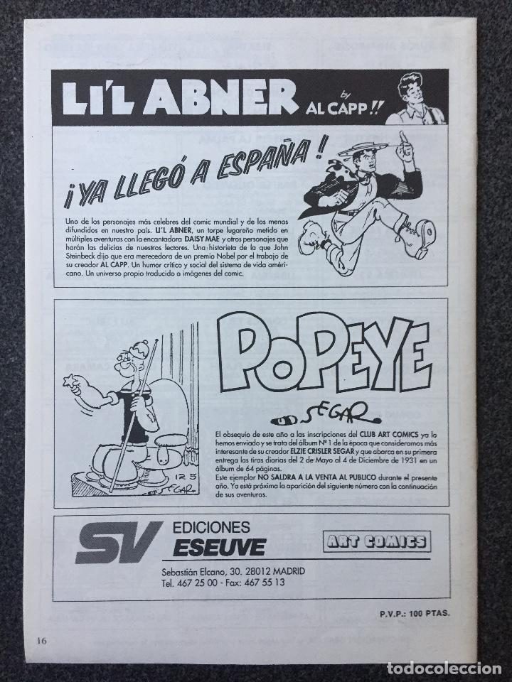 C&oacute;mics: CLUB ART COMICS N&ordm; 1 - EDICIONES ESEUVE - 1991 - &iexcl;COMO NUEVO! - Foto 2