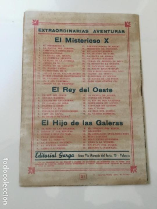 C&oacute;mics: MISTERIOSO X N&Uacute;MERO 31 &Uacute;ltimo de la colecci&oacute;n - Foto 2