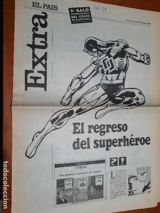 C&oacute;mics: 8 SAL&Oacute;N DEL COMIC DE BARCELONA. . EXTRA EL PAIS. 20 MAYO 1990. BUEN ESTADO. DIFICIL
