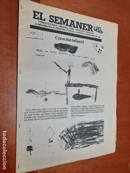 C&oacute;mics: EL SEMANERILLO 1. 1988. SUPLEMENTO DEL PERI&Oacute;DICO SEMANERO PARA NI&Ntilde;OS. GRAPA.16 P&Aacute;GINAS. DIFICIL