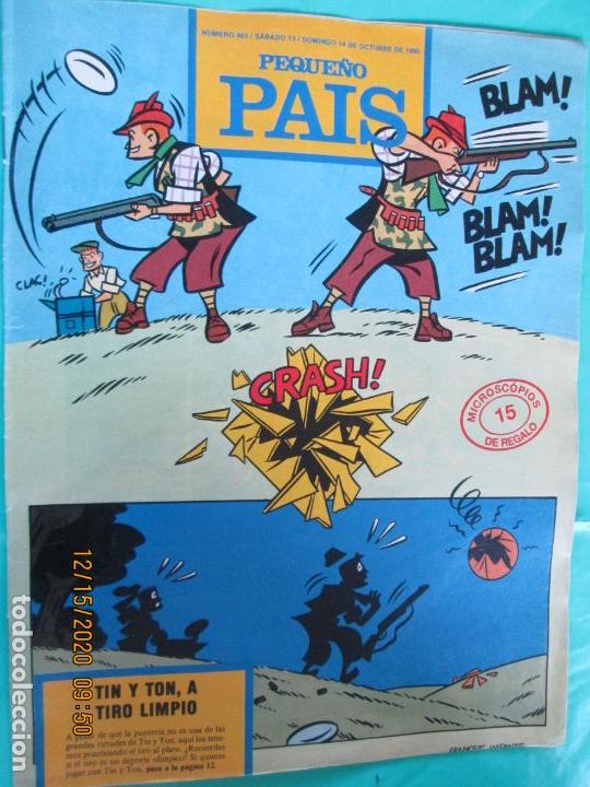 C&oacute;mics: PEQUE&Ntilde;O PAIS N&ordm; 463 - OCTUBRE 1990 - TIN Y TON TIRO LIMPIO