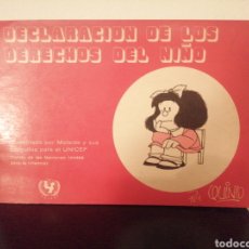 Fumetti: MAFALDA - DECLARACION DE LOS DERECHOS DEL NIÑO - UNICEF - QUINO - 1977