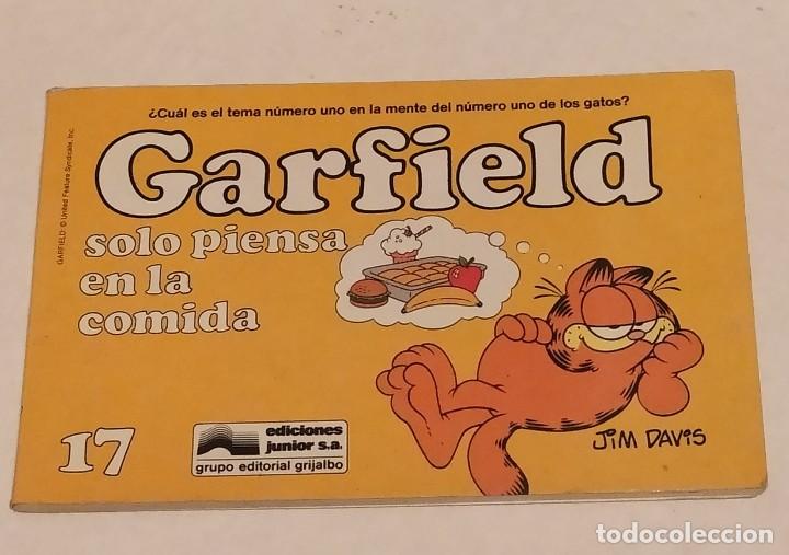 C&oacute;mics: GARFIELD SOLO PIENSA EN LA COMIDA N&ordm; 17 - EDICIONES JUNIOR 1987 - Foto 1