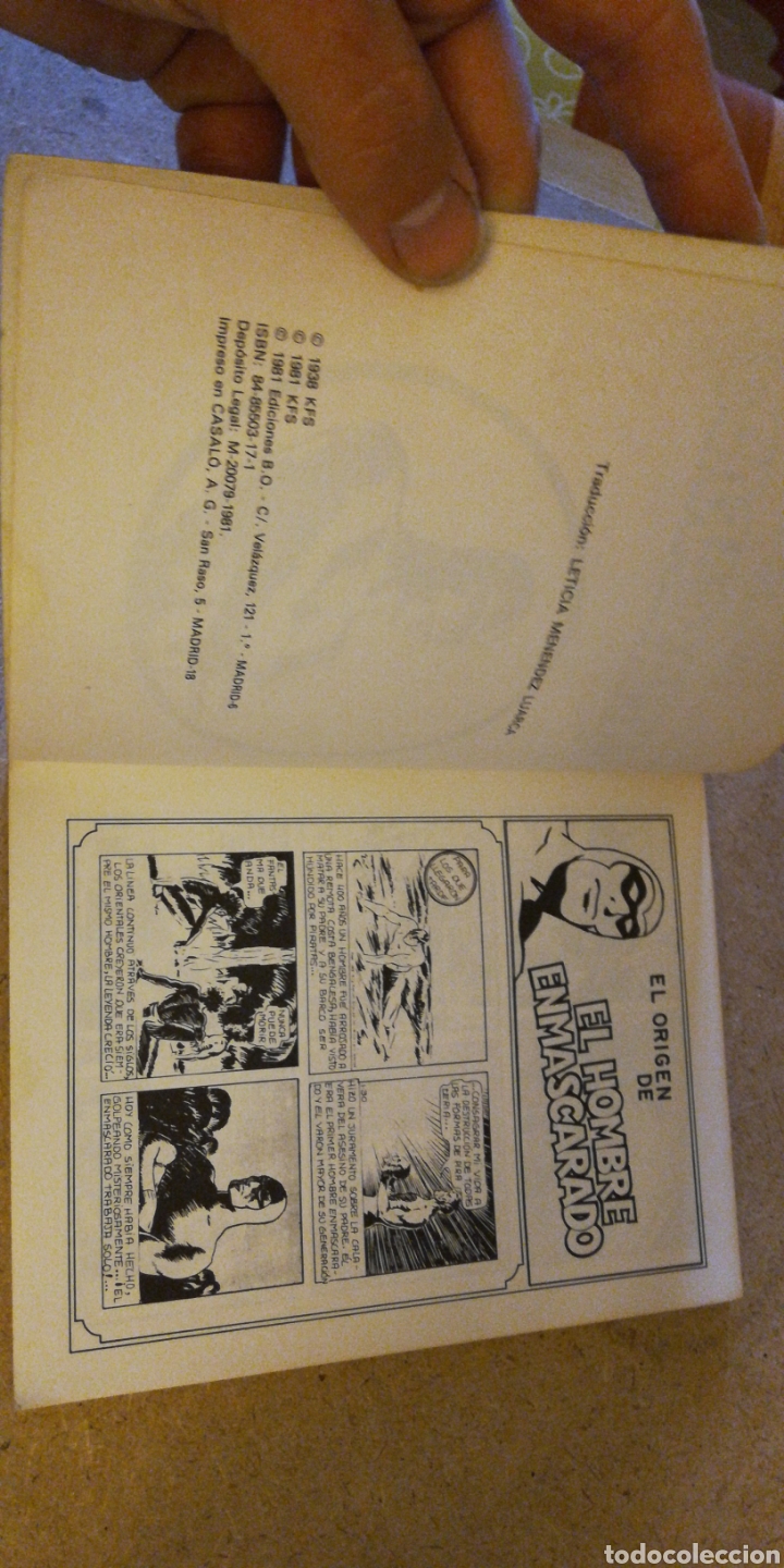 C&oacute;mics: El hombre enmascarado ediciones B.O - 1981 - Foto 3