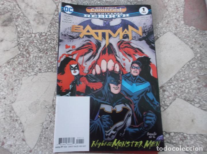C&oacute;mics: DC, HALLOWEEN, COMICFEST DE UNIVERSE REBIRTH, BATMAN N&ordm; 1, - Foto 1