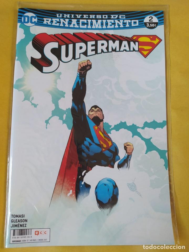 C&oacute;mics: SUPERMAN(REBYRTH/RENACIMIENTO) #2 ECC 2016-NUEVO(NM)-BOLSA & BACKBOARD