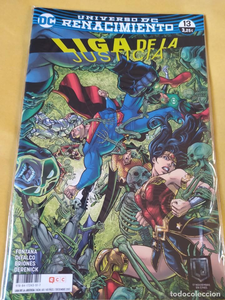 C&oacute;mics: LIGA DE LA JUSTICIA(RENACIMIENTO) #13 ECC 2017-NUEVO(NM)-BOLSA & BACKBOARD
