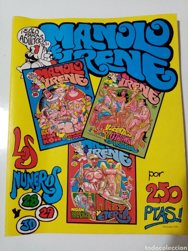 C&oacute;mics: Manolo e Irene C&oacute;mic para adultos - Ejemplar con 3 n&uacute;meros - a&ntilde;o 1982 - Foto 1