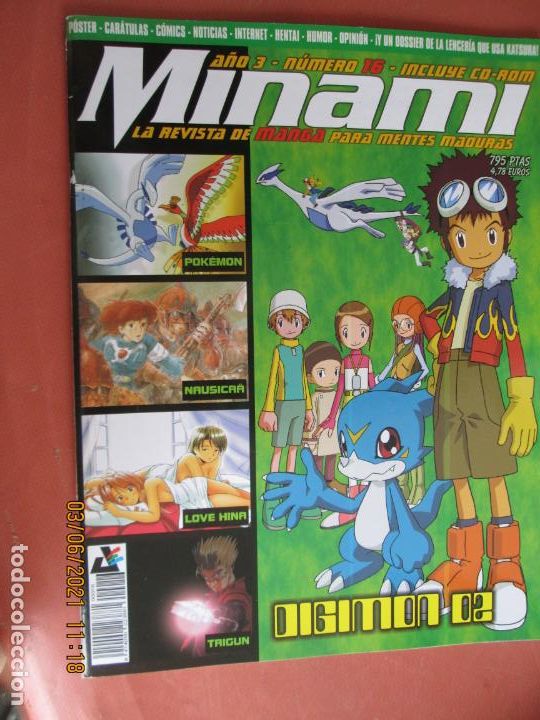 C&oacute;mics: MINAMI N&ordm; 16 REVISTA DEDICADA AL MUNDO DEL MANGA Y ANIME - CON POSTER DIGIMON 02