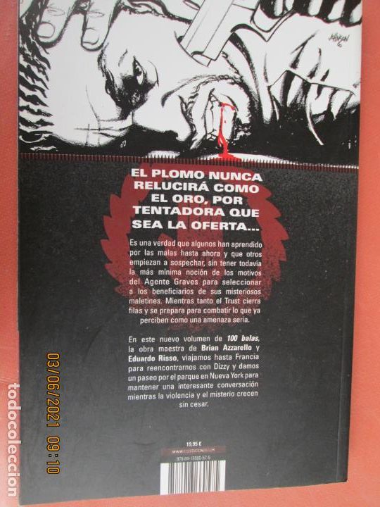 C&oacute;mics: 100 BALAS - BRIAN AZZARELLO/EDUARDO RISSO - II - VERTIGO - ECC 2016 - NUEVO. - Foto 2