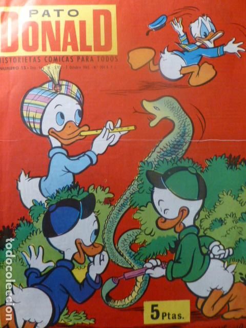 C&oacute;mics: COMIC PATO DONALD N&ordm; 15 WALT DISNEY 1965 - Foto 1