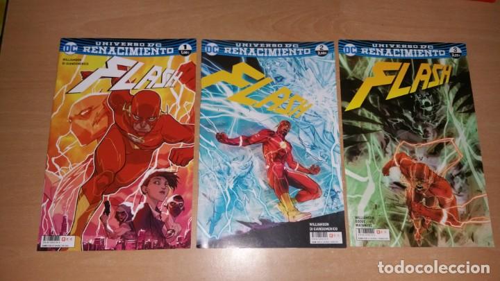 C&oacute;mics: 3 c&oacute;mics Universo DC Renacimiento FLASH N&deg; 1 2 3 ECC A&Ntilde;O 2016 - Foto 1