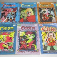 Cómics: LOTE 8 COMICS LAS CRÓNICAS DE CORUM + 2 ELRIC DE MELNIBONÉ, MICHAEL MOORCOCK, FIRST COMICS. Lote 267275659