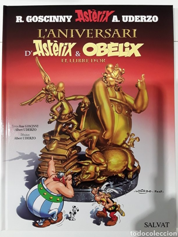 C&oacute;mics: ASTERIX 34: L'ANIVERSARI D'ASTERIX I OBELIX. EL LLIBRE D'OR (CATALA) - SALVAT