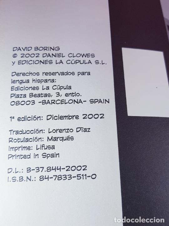 C&oacute;mics: COMIC-DAVID BORING-DANIEL CLOWES-V&Iacute;BORA COMICS-NOVELA GR&Aacute;FICA-EDICIONES LA C&Uacute;PULA-1&ordf;EDICI&Oacute;N 2002 - Foto 5