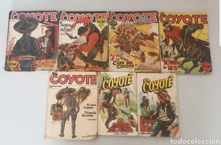 C&oacute;mics: LOTE DE 7 NOVELAS ANTIGUAS EL COYOTE - Foto 1