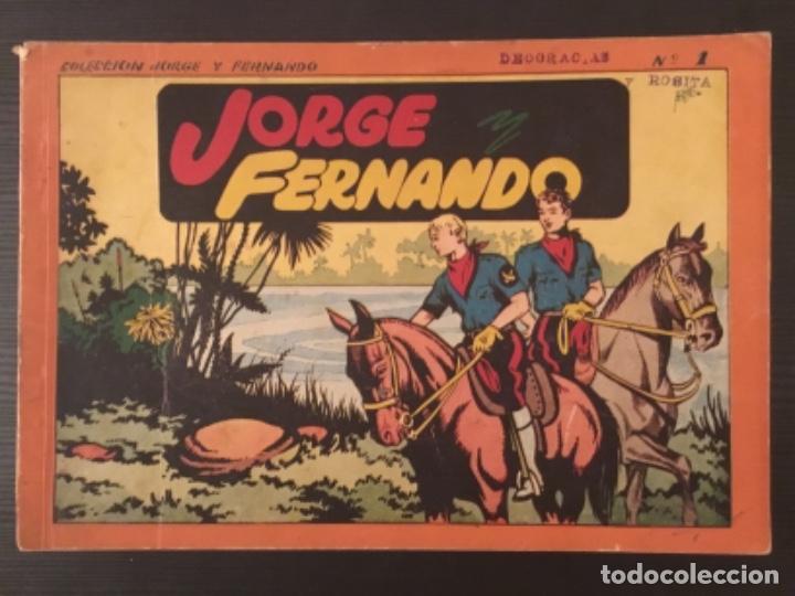 Comics: C&oacute;mic Jorge Fernando ORIGINAL hispano americana &aacute;lbum rojo 25 cm x 17 cm n&uacute;mero 1