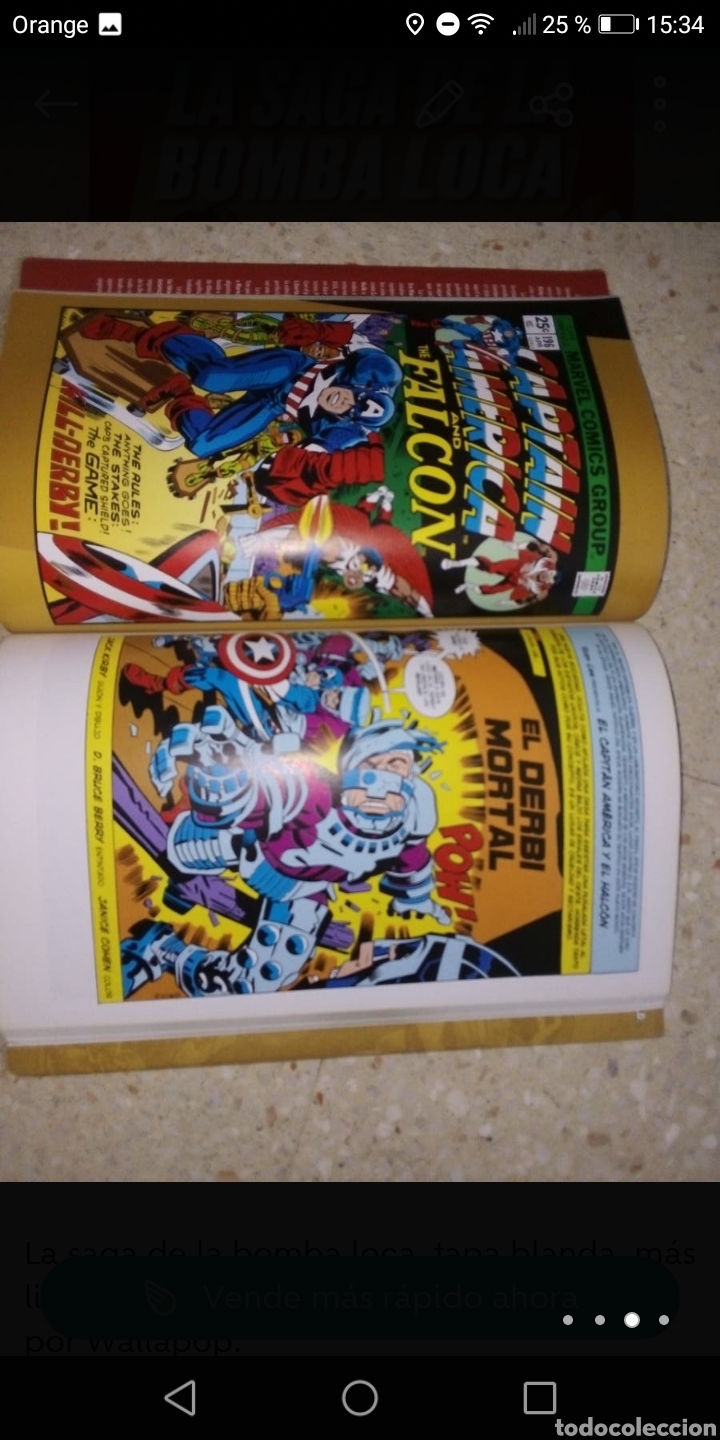 C&oacute;mics: C&oacute;mic capit&aacute;n Am&eacute;rica la saga de la bomba loca marvel gold - Foto 2