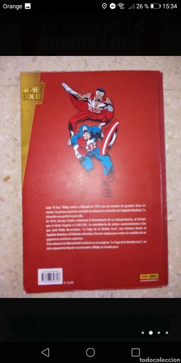 C&oacute;mics: C&oacute;mic capit&aacute;n Am&eacute;rica la saga de la bomba loca marvel gold - Foto 3