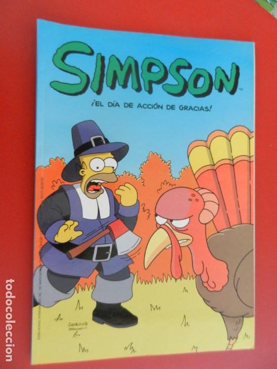 C&oacute;mics: SIMPSON , ! EL DIA DE ACCION DE GRACIAS ! - Matt Groening. Comic Bongo-2004 - Foto 1