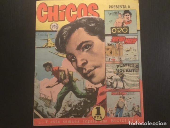C&oacute;mics: Comic ediciones Cid Semanario 1954 Chicos n&uacute;mero 16 Teofilo Mel&oacute;n Capit&aacute;n Pantera Gummo - Foto 1