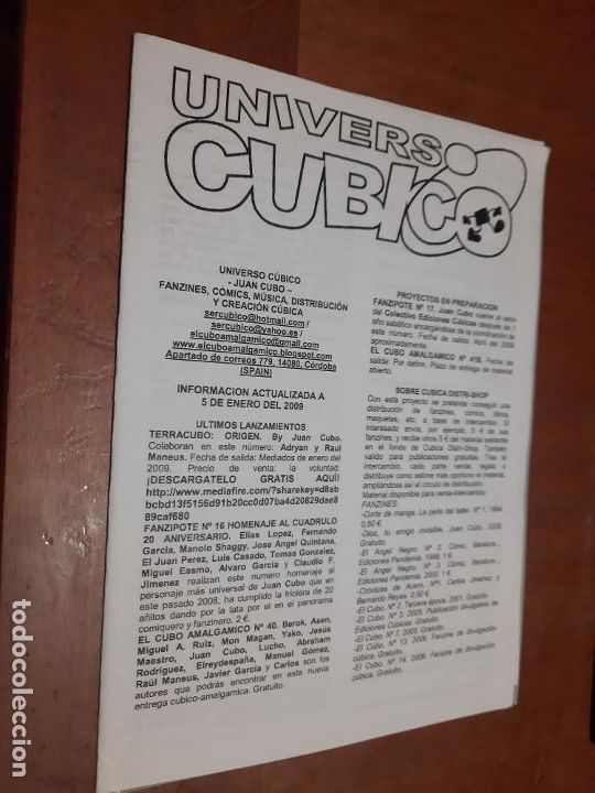 C&oacute;mics: UNIVERSO C&Uacute;BICO 5. GRAPA. AUTOPUBLICADO. BOLET&Iacute;N DE INFORMACI&Oacute;N DE ESTA ASOCACI&Oacute;N. E8 4