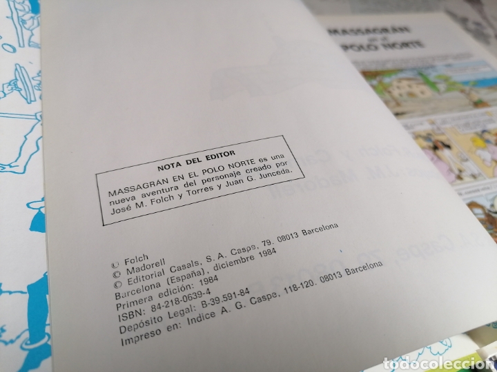C&oacute;mics: LOTE MASSAGR&Aacute;N EN CASTELLANO 3 C&Oacute;MICS PRIMERAS EDICIONES. EDITORIAL CASALS - Foto 4