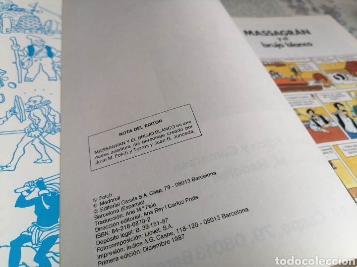 C&oacute;mics: LOTE MASSAGR&Aacute;N EN CASTELLANO 3 C&Oacute;MICS PRIMERAS EDICIONES. EDITORIAL CASALS - Foto 8