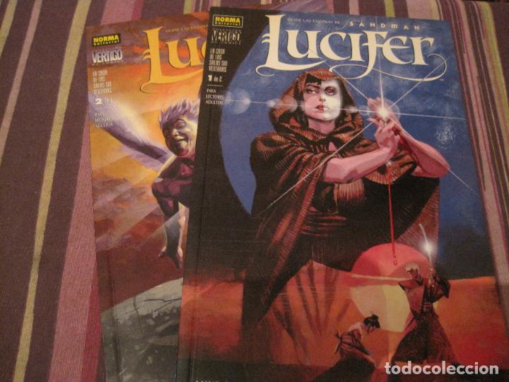 C&oacute;mics: COMIC LUCIFER LA CASA DE LAS SALAS SIN VENTANAS 1 y 2 NORMA VERTIGO - Foto 1