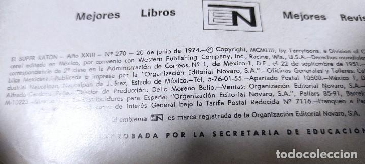 C&oacute;mics: C&oacute;mic antiguo el super rat&oacute;n 1974 n270 - Foto 3