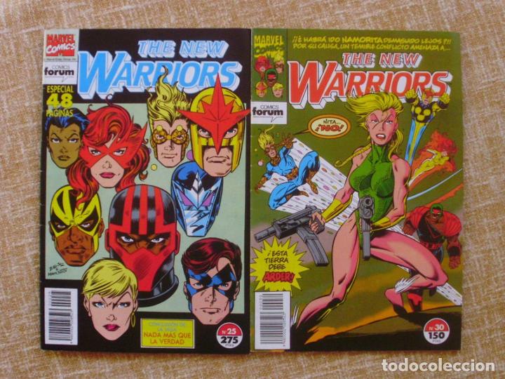 C&oacute;mics: Dos comics, The New Warriors, n&ordm; 25 y 30, Stan Lee, Comics Forum, Marvel, 1993 - Foto 1