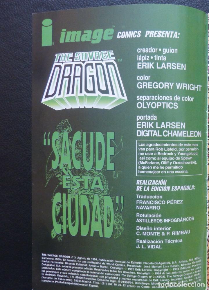 C&oacute;mics: Comic The Savage DRAGON, Image,World Comics,Planeta,1994,N&ordm; 3 - Foto 3