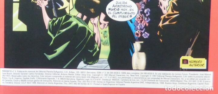 C&oacute;mics: Comic MAGNETO,Numero 3 de 4,Marvel Comics,Forum,1998,Planeta - Foto 2
