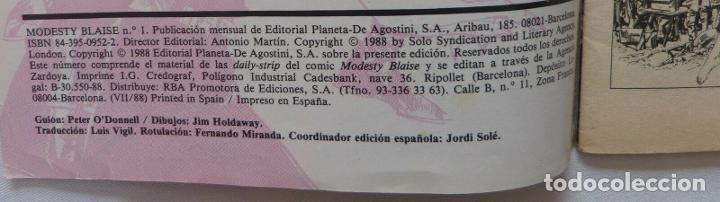 C&oacute;mics: Comic Modesty Blaise,Numero 1,Marvel,Forum Comics,1988 - Foto 2