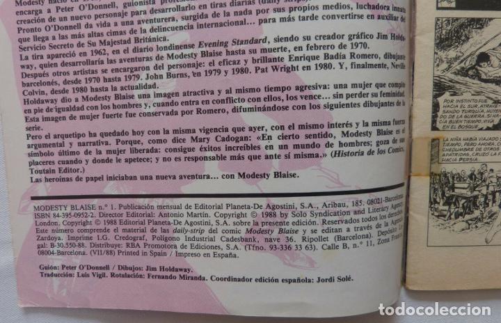 C&oacute;mics: Comic Modesty Blaise,Numero 1,Marvel,Forum Comics,1988 - Foto 3