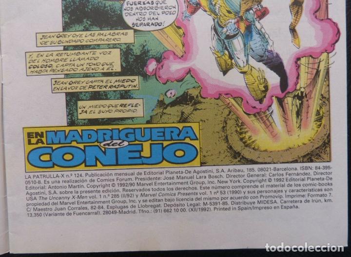 C&oacute;mics: Comic Patrulla X,Marvel Comics,Forum, N&ordm; 124,A&ntilde;o 1992 - Foto 4