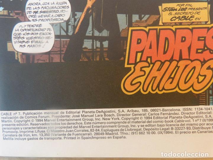 C&oacute;mics: Comic CABLE,N&ordm; 7,Marvel Comics,Forum.A&ntilde;o 1994 - Foto 5