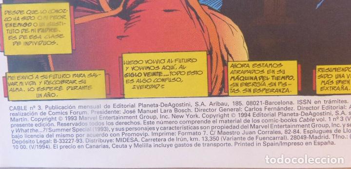 C&oacute;mics: Comic CABLE,N&ordm; 3,Marvel Comics,Forum-1994 - Foto 4