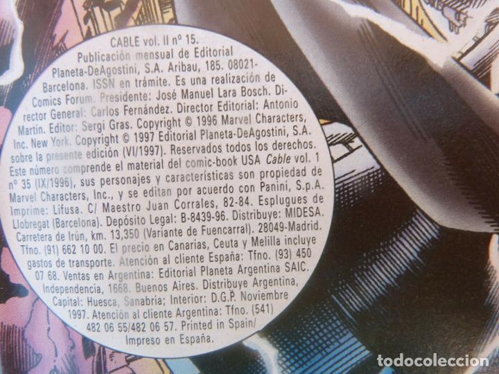 C&oacute;mics: Comic CABLE,N&ordm; 15-VOL II,Marvel Comics,Forum.A&ntilde;o 1997 - Foto 5