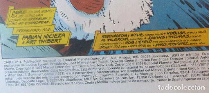C&oacute;mics: Comic CABLE,N&ordm; 4,Marvel Comics,Forum.A&ntilde;o 1994 - Foto 10
