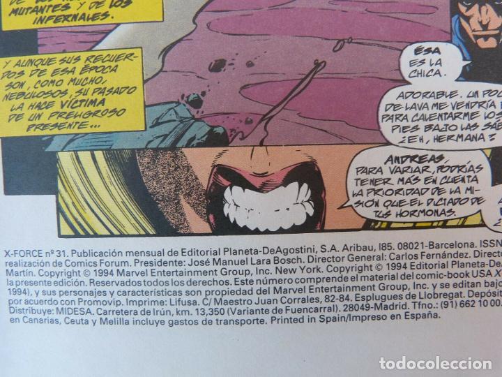 C&oacute;mics: Comic, X Force, n&uacute;mero 31,Forum, Marvel Comic,Bud LaRosa,Jeph Loeb,1994 - Foto 5