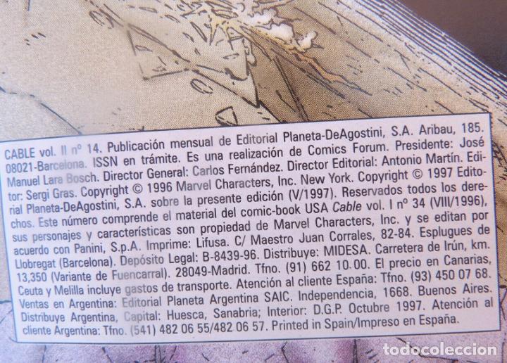 C&oacute;mics: Comic CABLE,N&ordm; 14-VOL II,Marvel Comics,Forum.A&ntilde;o 1997 - Foto 5