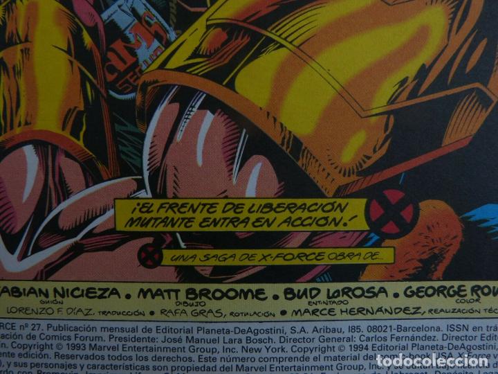 C&oacute;mics: Comic, X Force, n&uacute;mero 27, Forum, Marvel Comic, Jeph Loeb, Bud LaRosa, a&ntilde;o 1994 - Foto 6