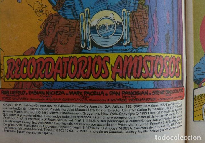 C&oacute;mics: Comic, X Force, n&uacute;mero 11, Forum, Marvel Comic, Jeph Loeb, Bud LaRosa, a&ntilde;o 1993 - Foto 4