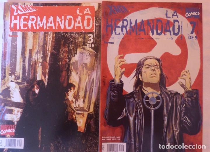 C&oacute;mics: 2 Comics La Hermandad,X-Men,3 y 7 de 9,Marvel,forum,2002 - Foto 1