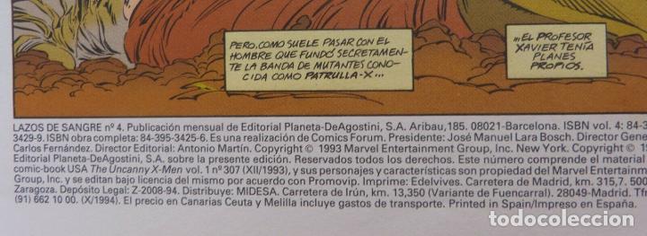 C&oacute;mics: COMICS LAZOS DE SANGRE,NUMEROS 2,3,4,5 DE 5,Marvel comics,A&ntilde;o 1994 - Foto 3